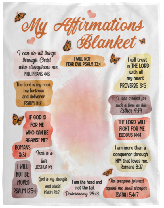 Affirmations Fleece Blanket - 60x80