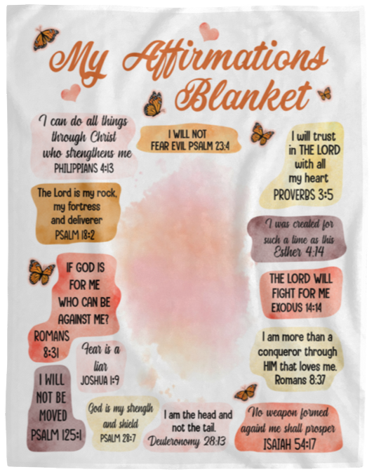 Affirmations Fleece Blanket - 60x80